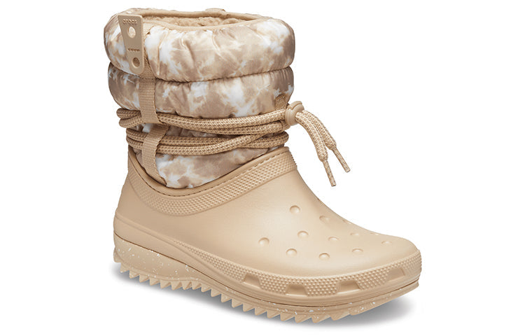 (WMNS) Crocs Classic Neo Puff Luxe Boots 'Beige White' 207312-2E9