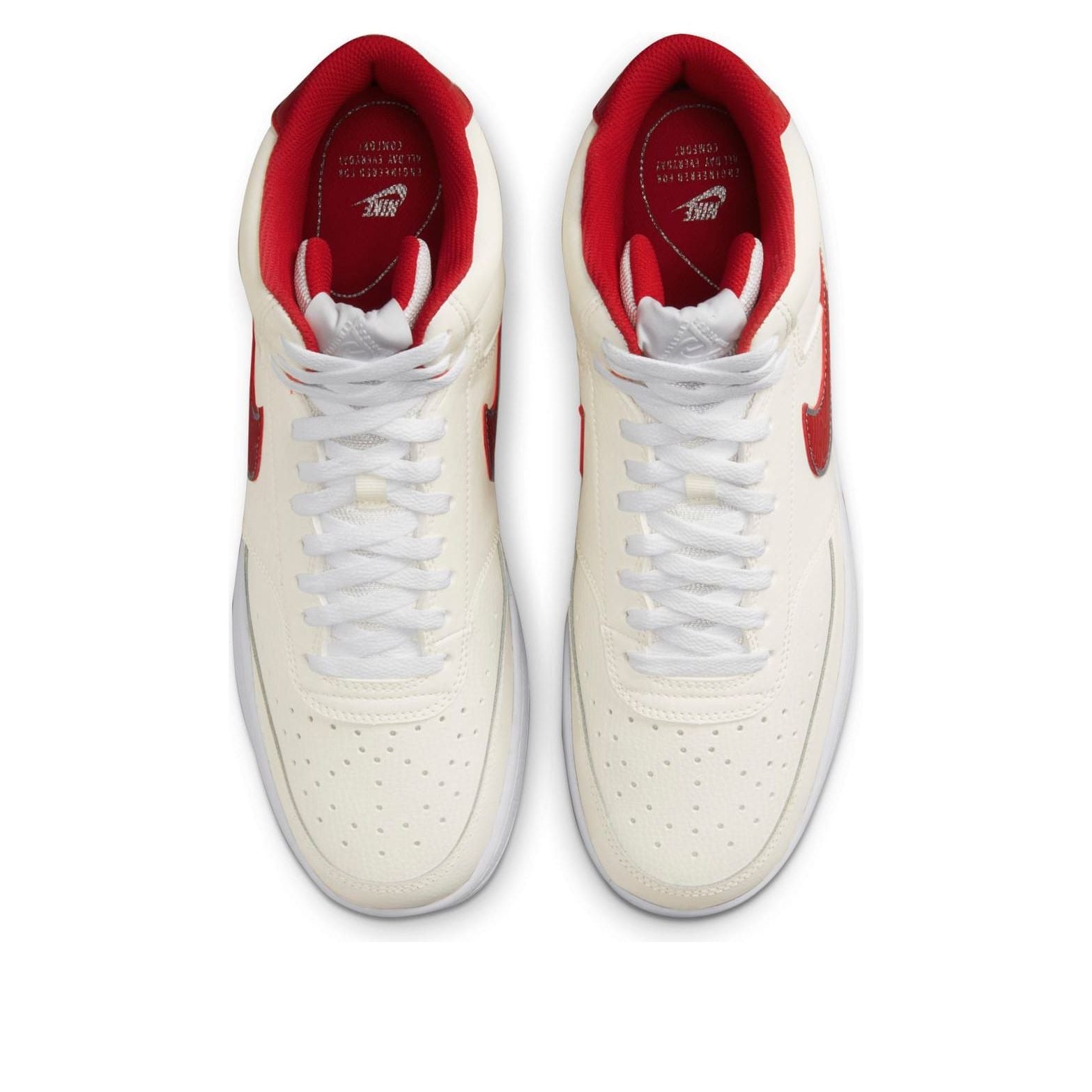 Nike Court Vision Mid-Top Sneakers White/Red DQ4977-161