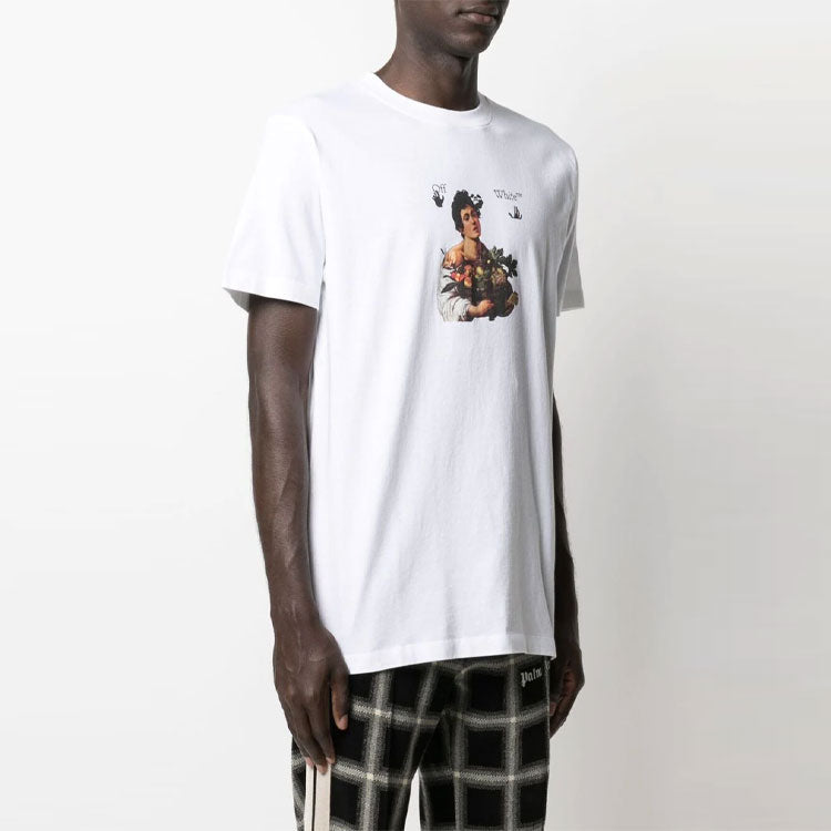 Off-White Caravaggio Boy Slim Tee 'White/Black' OMAA027S21JER0110110
