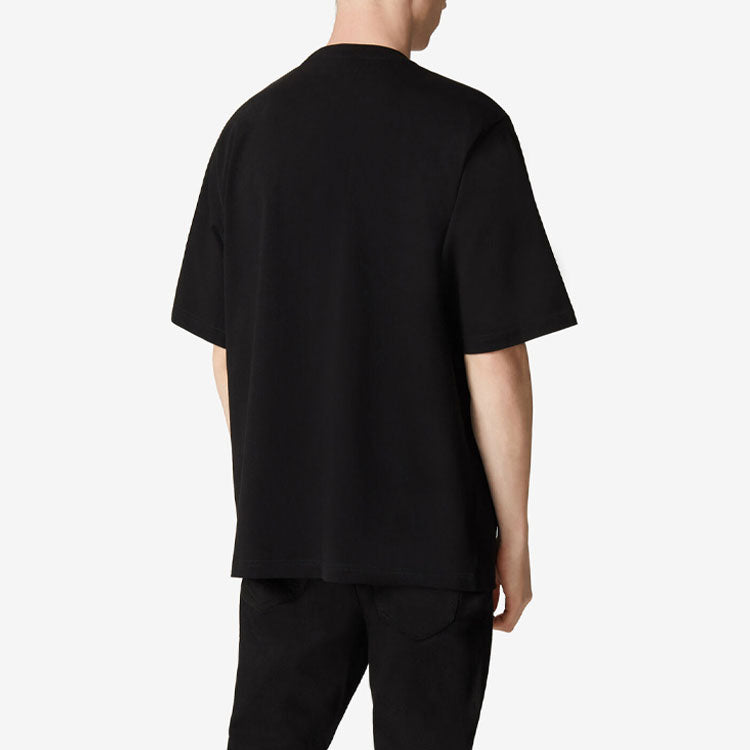 Men's KENZO K-Tiger Tiger Head Pattern Round Neck Short Sleeve Black T-Shirt FA65TS5334TK-99
