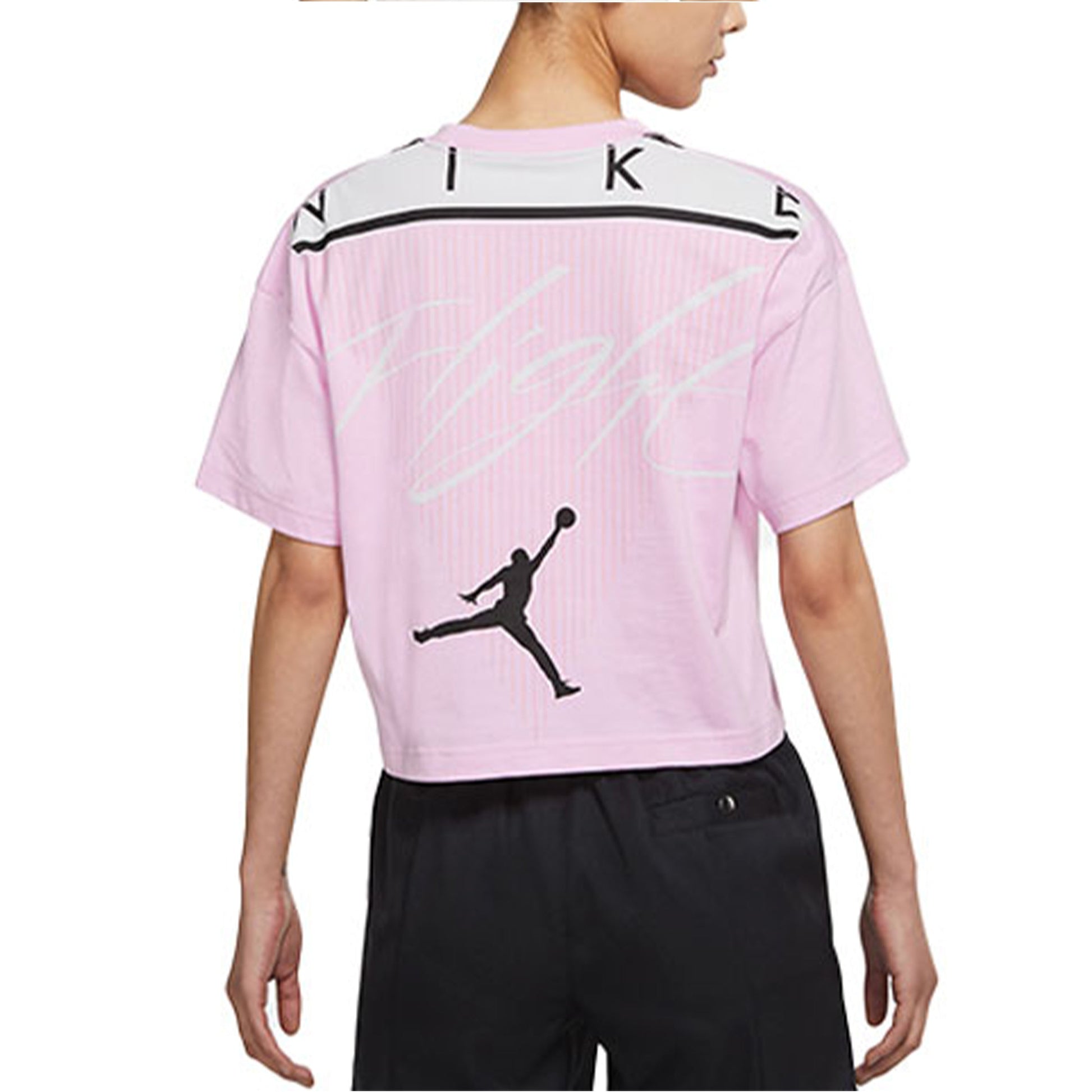 (WMNS) Air Jordan Essential Casual Sports Round Neck Short Sleeve Pink T-Shirt DC2154-676