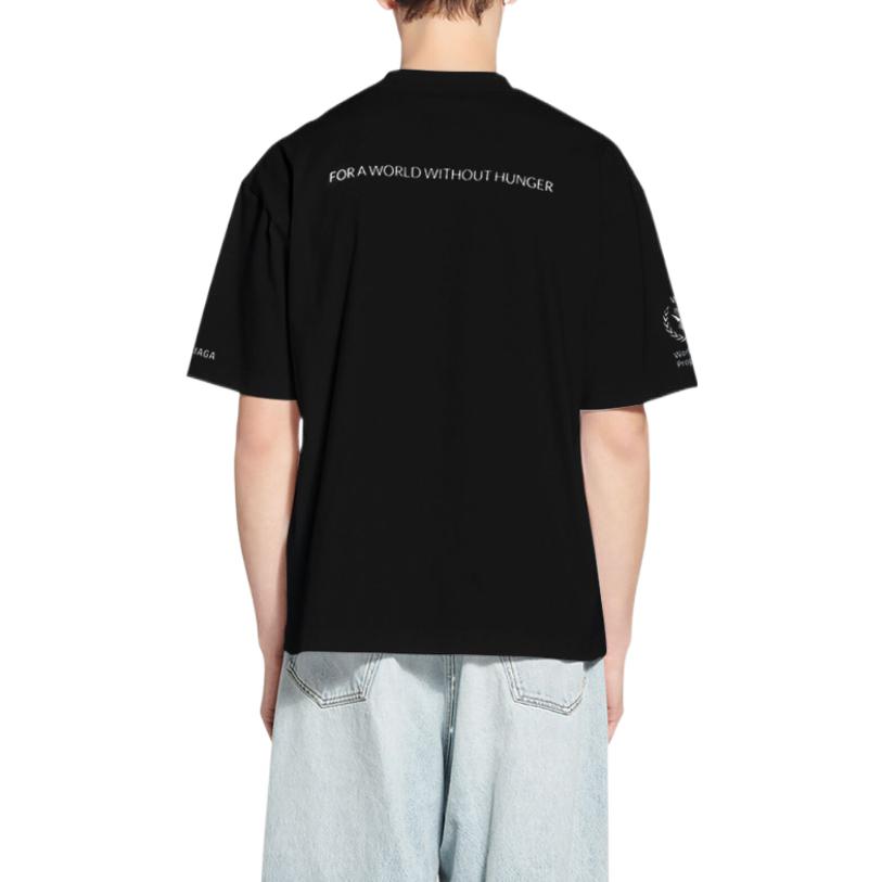 Balenciaga x WFP T-Shirt Medium Fit 'Black' 612966TMVL21070