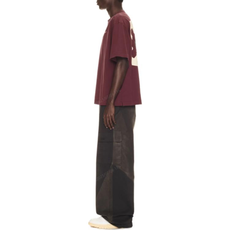 Off-White Moon Arrow Skate Cotton T-shirt 'Red Purple' OMAA120F23JER0092884