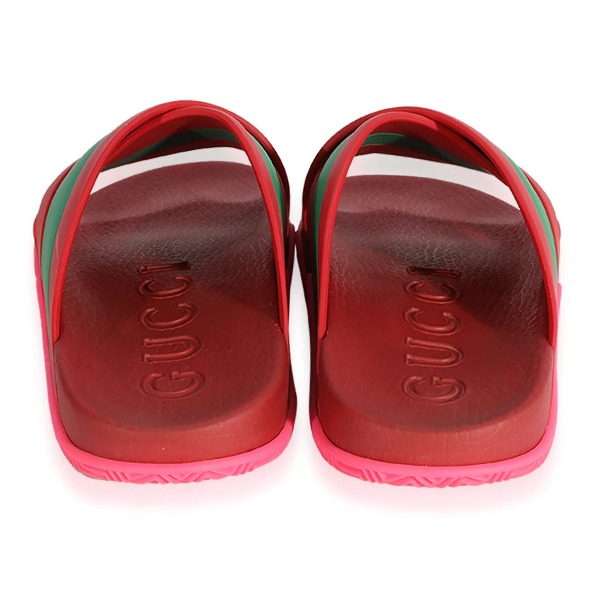 (WMNS) Gucci Web Stripe Slide Sandals 'Coral' 627820-J8700-6559