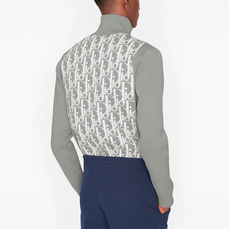 DIOR SS21 Oblique 3D Effect Embedded Technology Knitted Jacket For Men Black 113M421AT195-C880