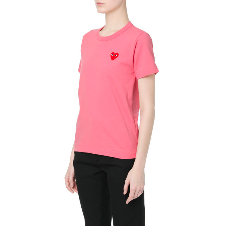(WMNS) COMME des GARCONS PLAY Logo Tee 'Pink' AZ-T271-051-3