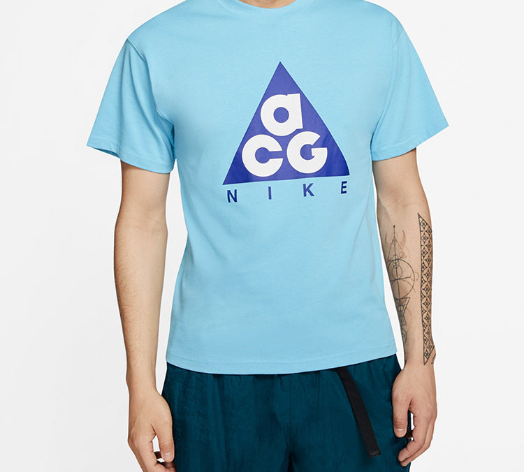 Nike acg giant log Printing Short Sleeve Sky Blue Light blue CV1532-450