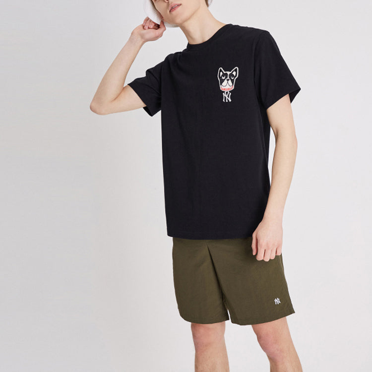 MLB New York Yankees Embroidered Athleisure Casual Sports Short Sleeve Unisex Black 31TSTF931-50L