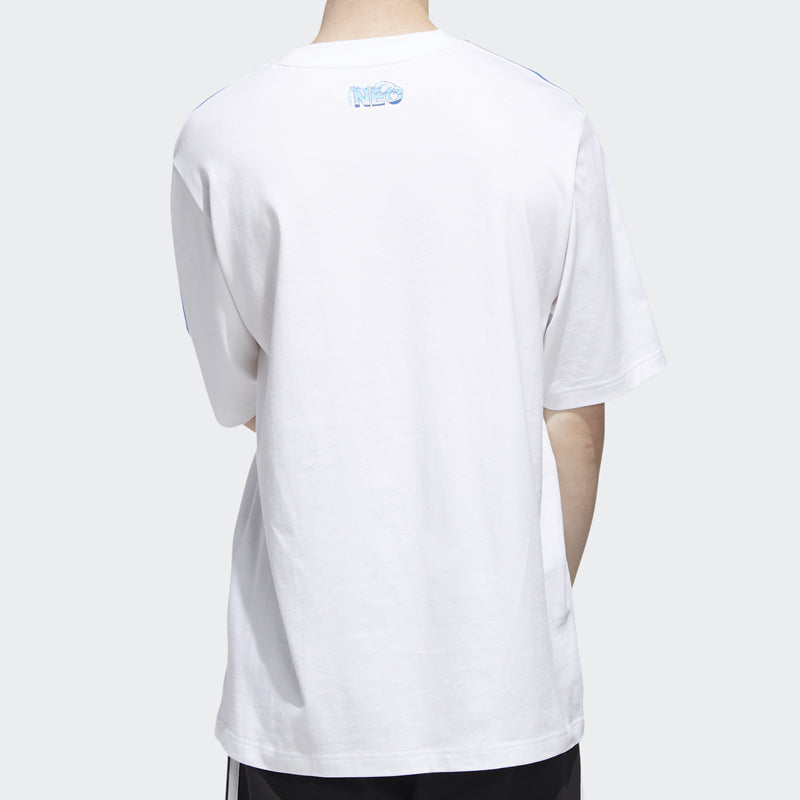 Men's adidas neo Donald Duck Sports Short Sleeve White T-Shirt GJ5646