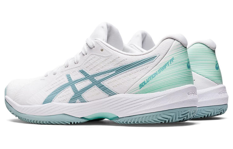 (WMNS) ASICS Solution Swift FF Clay 'White Smoke Blue' 1042A198-104