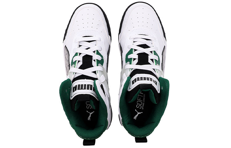 PUMA Unisex Backcourt Mid Cyber Week Sneakers White/Green 381129-03