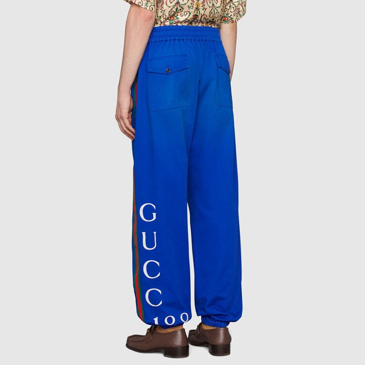 Gucci 100 Cotton Pants 'Blue' 676350-Z8AUY-4309