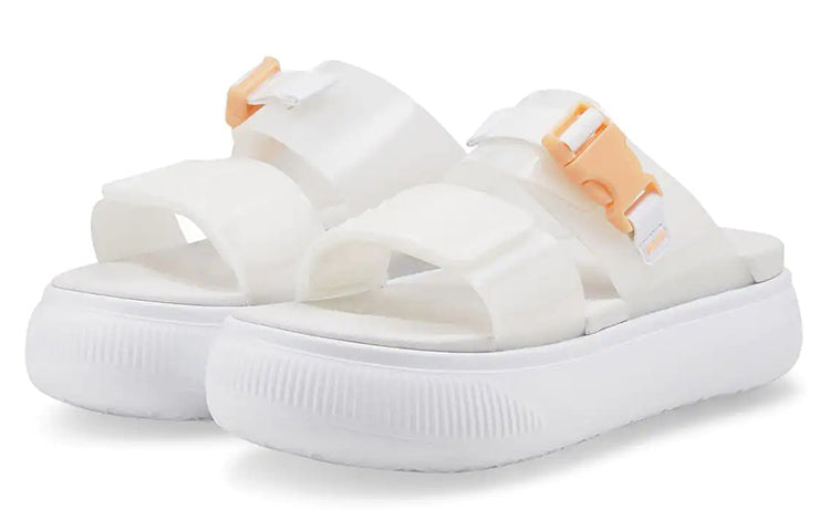 (WMNS) PUMA Suede Mayu Pop Sandal 'White Fizzy Melon' 384433-02