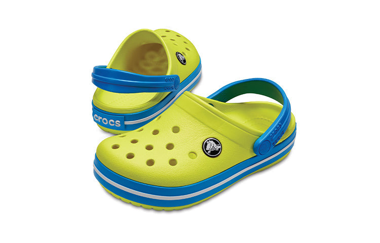 (GS) Crocs Crocband Round Toe Clogs 'Yellow Blue' 204537-73E