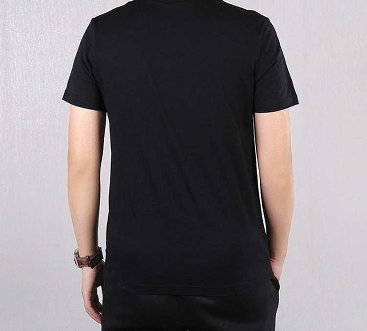 adidas neo Casual Sports Round Neck Short Sleeve Black FP7393