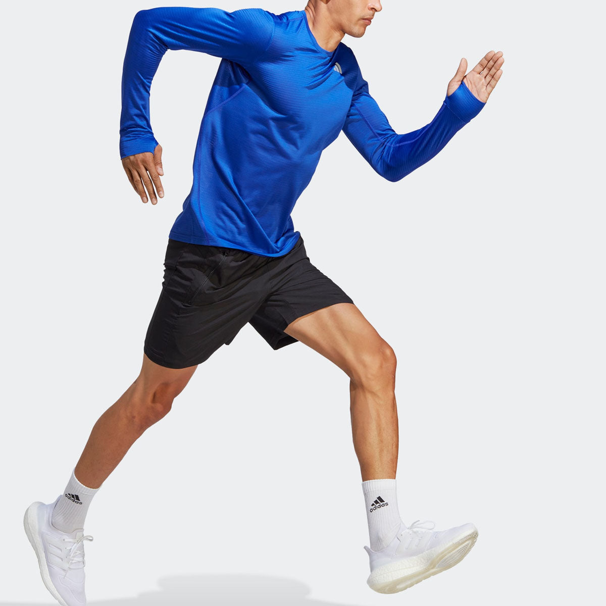 adidas Own the Run Long Sleeve Running T-Shirt 'Blue' HR6600