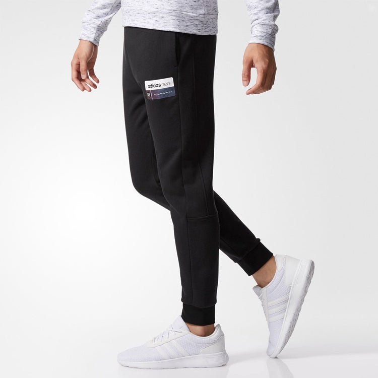 adidas neo Drawstring Elastic Knit Pants Black CD1629