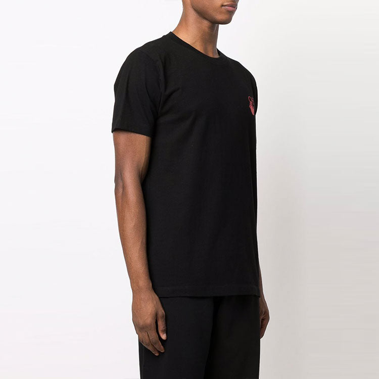 Off-White Starred Arrow Slim Tee 'Black/Red' OMAA027F21JER0081025
