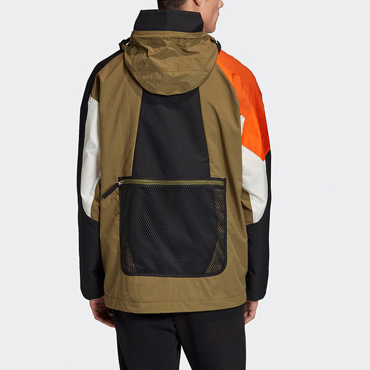 adidas originals Colorblock Athleisure Casual Sports Jacket Olive Green GC8704