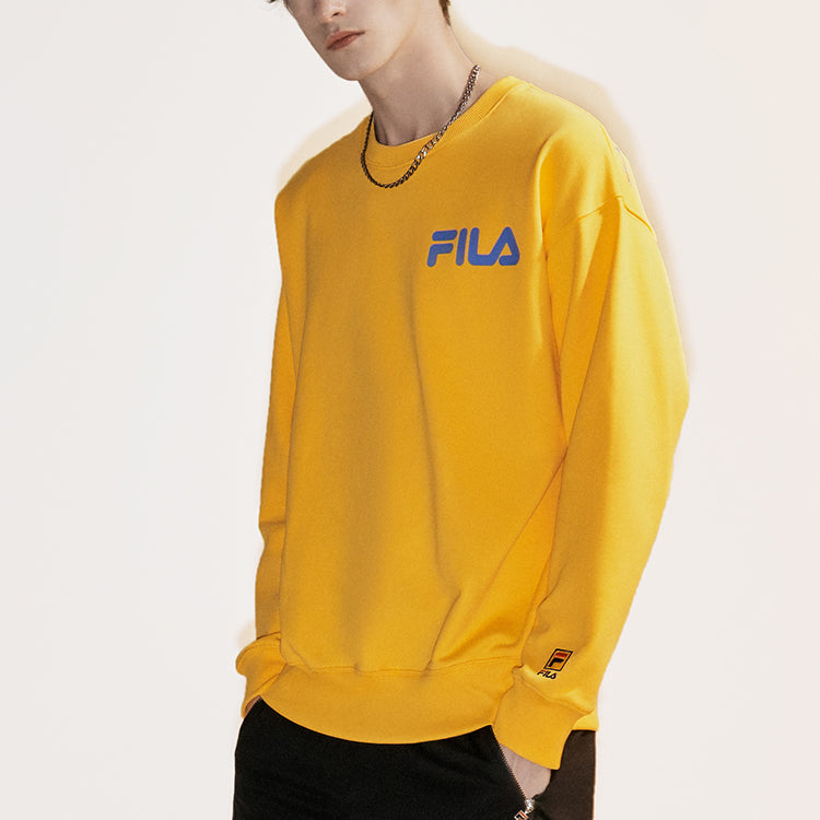 FILA FUSION Alphabet Logo Printing Sports Pullover Unisex Yellow T11U038205A-YE
