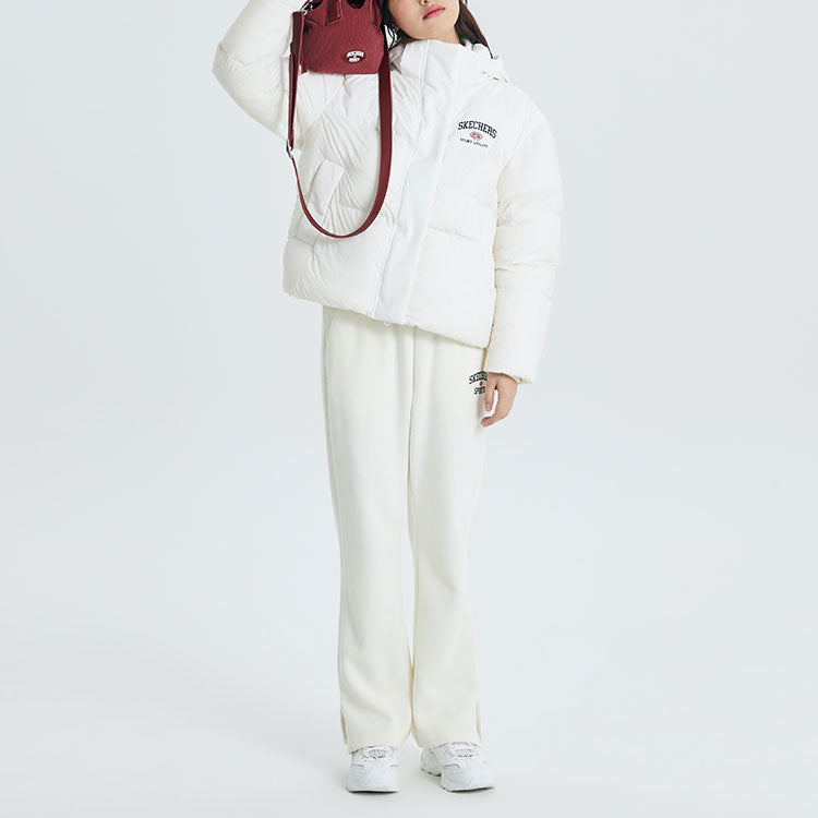 (WMNS) Skechers Casual Series Sweatpant 'White Black' L423W008-0074
