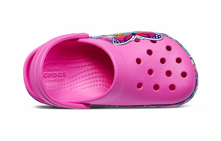 (GS) Crocs Fun Lab Multi Butterfly Band Light Clogs 'Pink Blue' 206158-6QQ