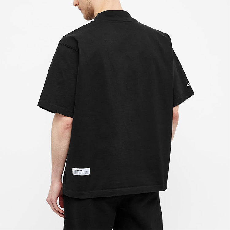 HERON PRESTON SS21 CTNMB Turtleneck T-shirt 'Black White' HMAA021R21JER0011001