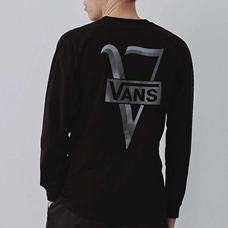 Vans Back Printing Casual Sports Couple Style Black VN0A4MUSBLK