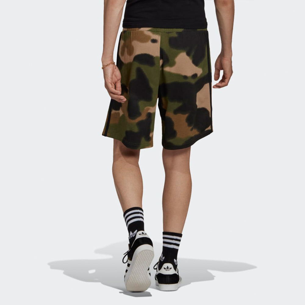 adidas originals Camo 3-Stripes Camouflage Loose Sports Shorts Green GN1887
