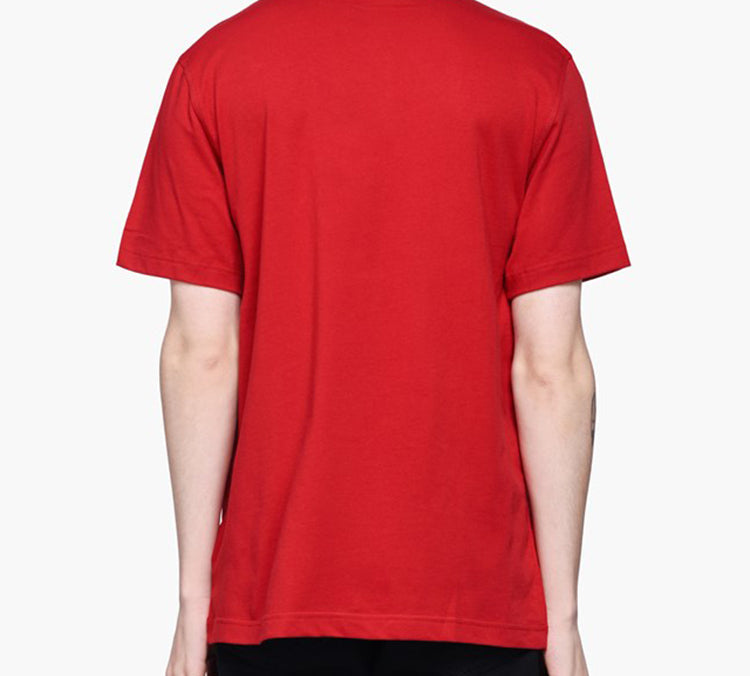 adidas originals Trefoil Chest Logo Sports Short Sleeve Red DX3609