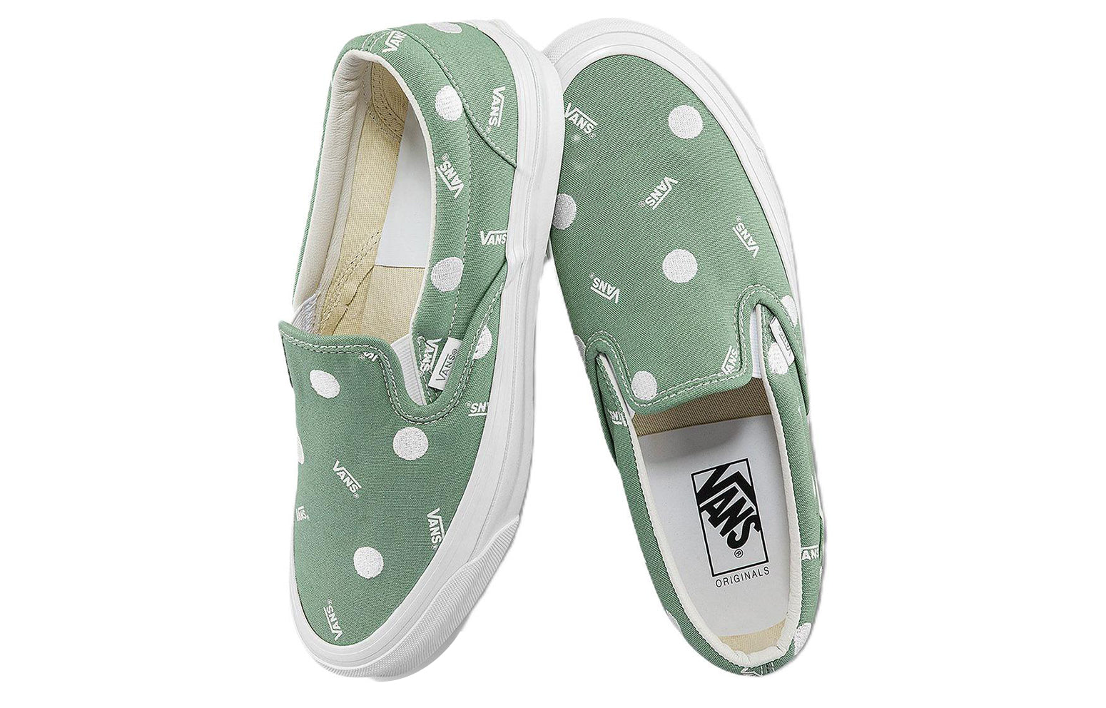 Vans OG Classic Slip-On LX 'Polka Dot - Green' VN0A45JKLDN
