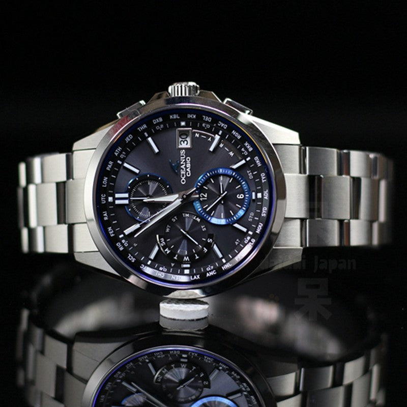 CASIO Solar Powered Quartz Waterproof Mens Blue Analog OCW-T2600-1A