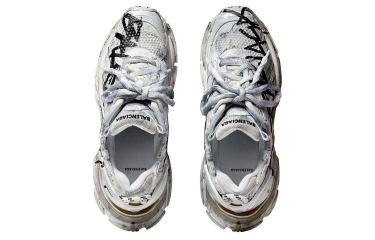 (WMNS) Balenciaga Runner Graffiti 'White' 677402W3RBQ9010
