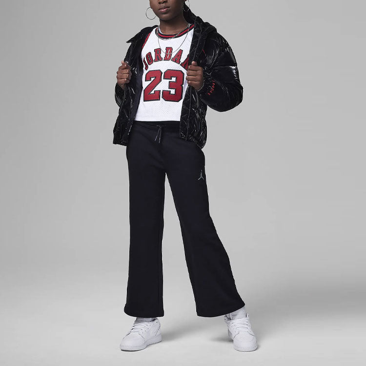 (GS) Air Jordan Icon Play Open Pants 'Black' 45C392-GAY