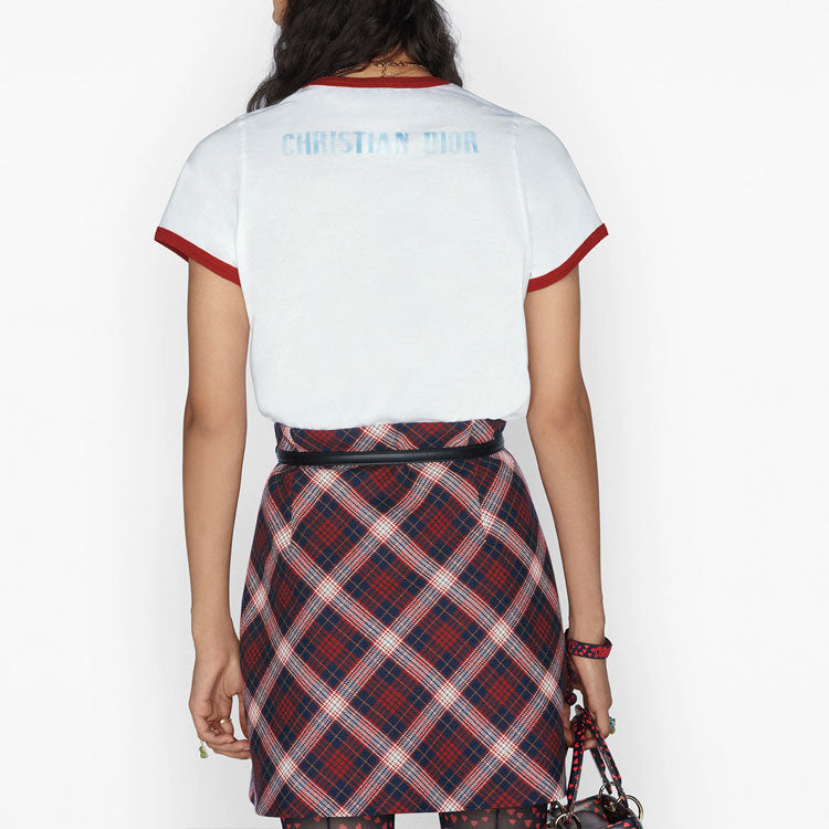 DIOR FW21 Casual Alphabet Love Short Sleeve White 143T12B4477-X0803