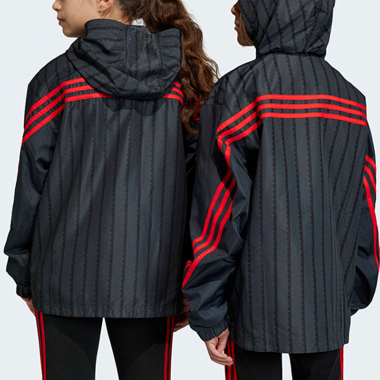 (GS) adidas Logo Jackets 'Black Blue Red' HB4469