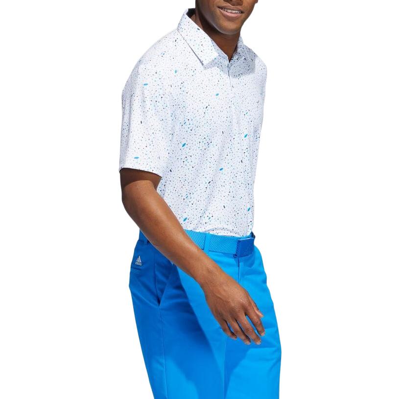 adidas Golf Flag-Print Polo Shirt 'Blue Rush' HA6123