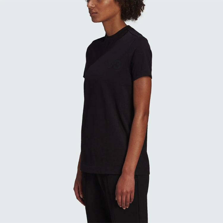 (WMNS) Y-3 Cotton Round Neck Casual Short Sleeve Black GM3274-2021