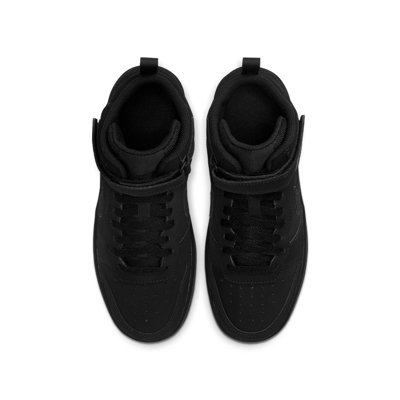 (GS) Nike Court Borough Mid 2 'Triple Black' CW5867-001