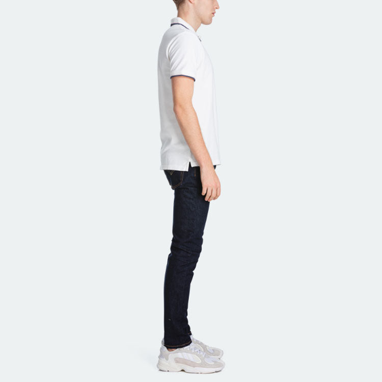 Men's Levis Loose Casual Pure Cotton Short Sleeve White Polo Shirt 85633-0000