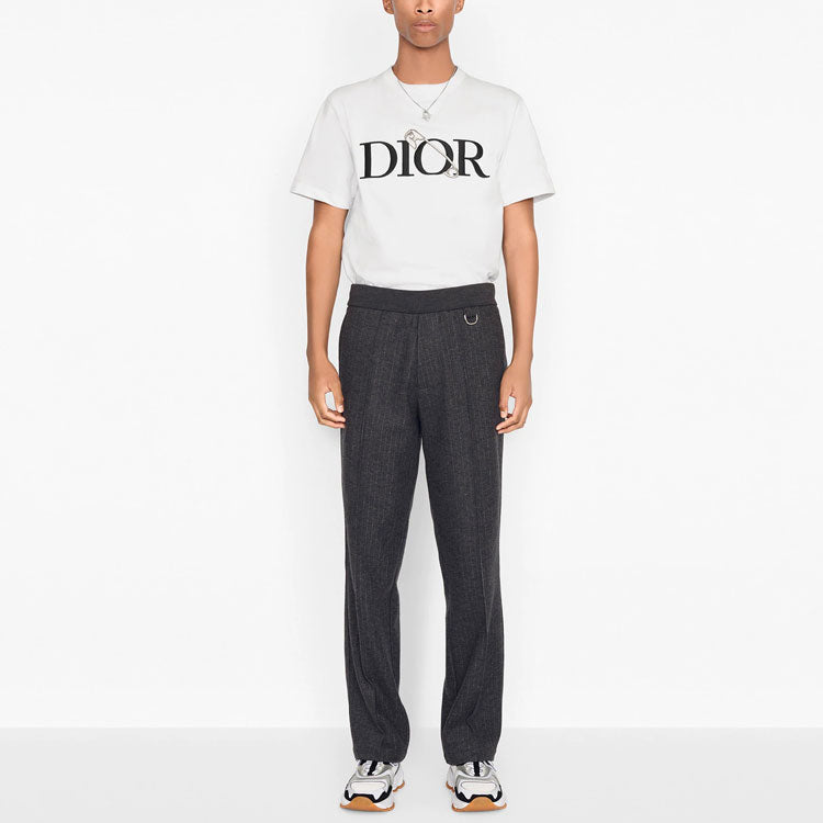 DIOR Knitted Crewneck Short Sleeve For Men White 043J625B0554-C089