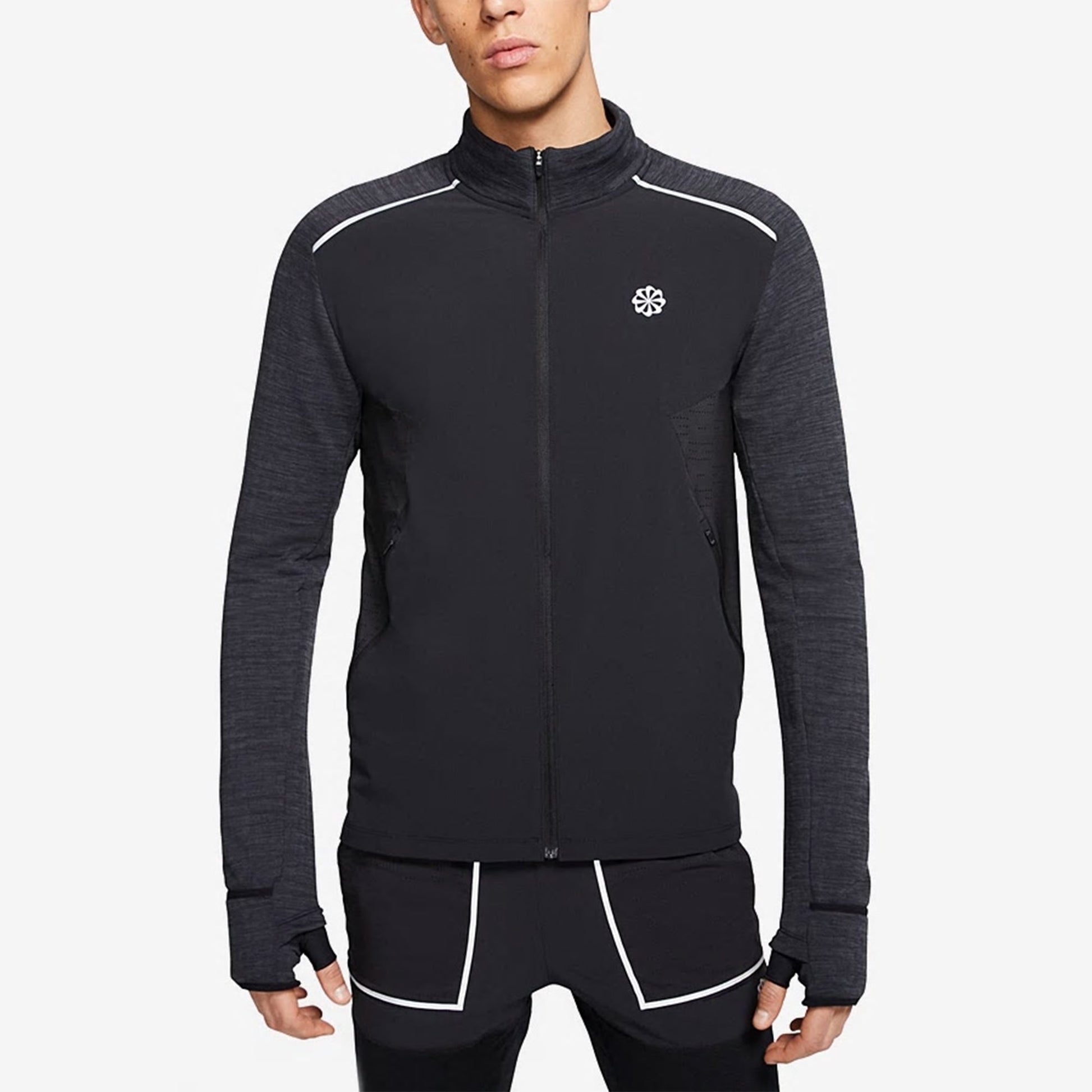 Nike Sphere Basketball Sports Splicing Breathable Stand Collar Jacket Black CJ5681-010