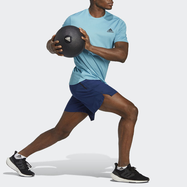 adidas Workout Knurling Shorts 'Blue' IC2100