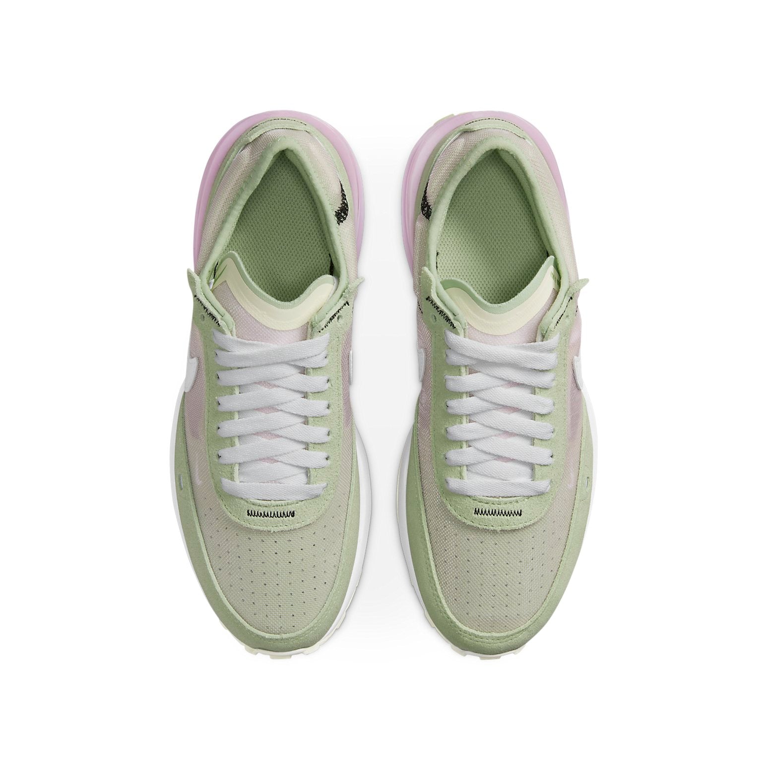 (GS) Nike Waffle One Athleisure Casual Sports Shoe Green Pink DC0481-602