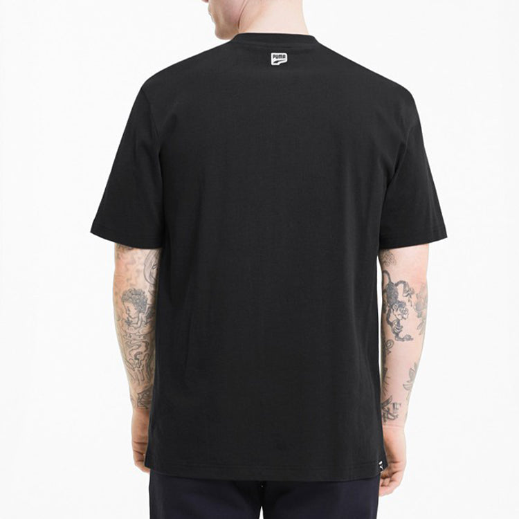 PUMA Downtown Printing Casual Short Sleeve Black 599177-01