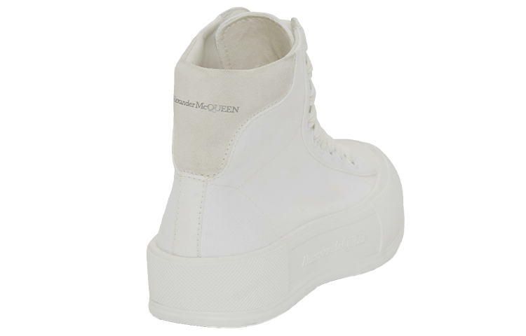 (WMNS) Alexander McQueen Deck High-Top Sneakers 'White' 666381W4MV79000