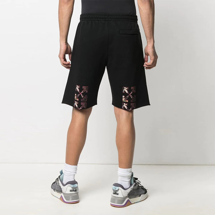 Off-White Men's SS21 Arrows Logo Sports Shorts Black OMCI006S21FLE0031001