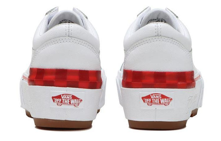 Vans Old Skool Stacked Ayakkabi 'White Red' VN0A4U15B0N