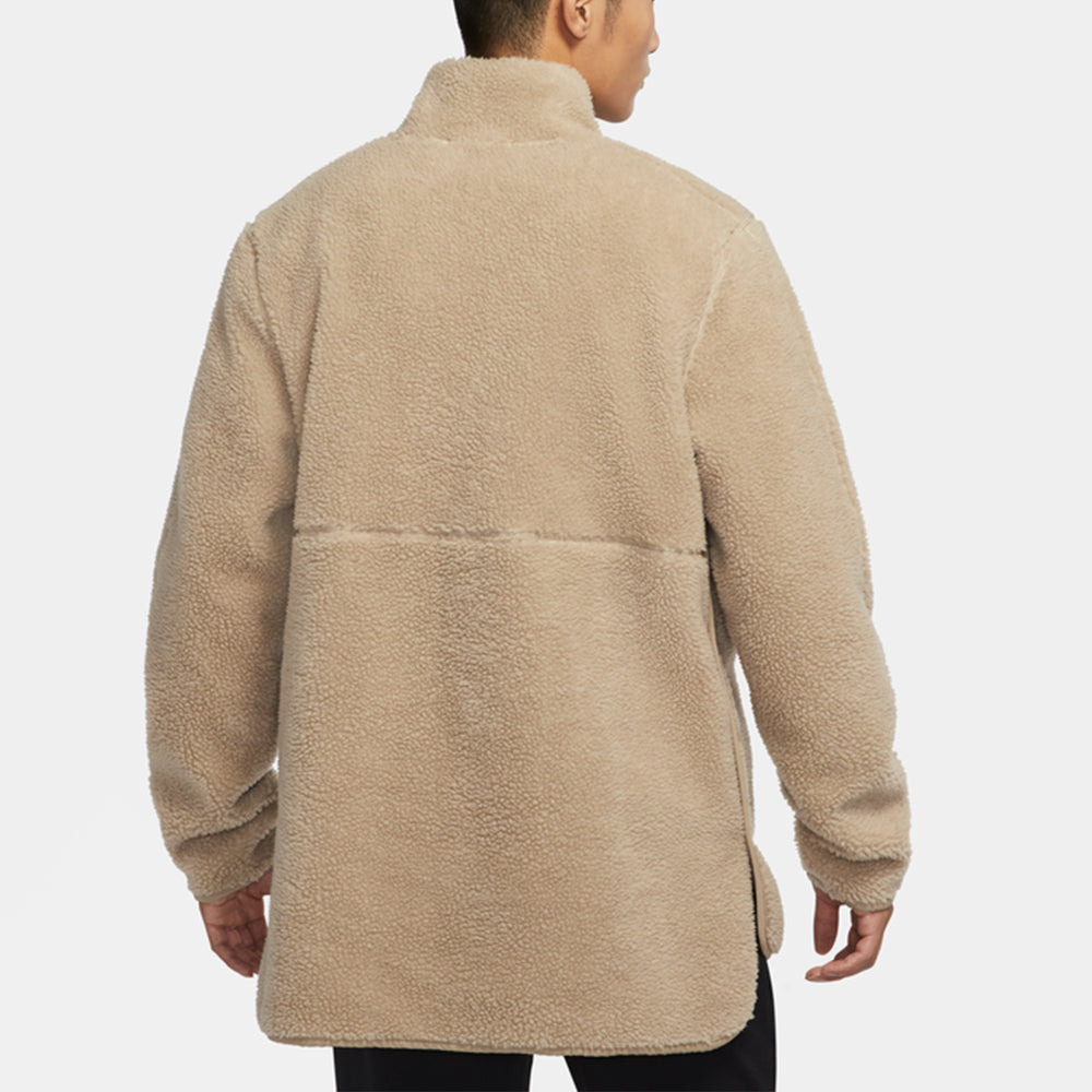 Men's Nike Lamb's Wool Stay Warm Half Zipper Solid Color Khaki DD2183-247