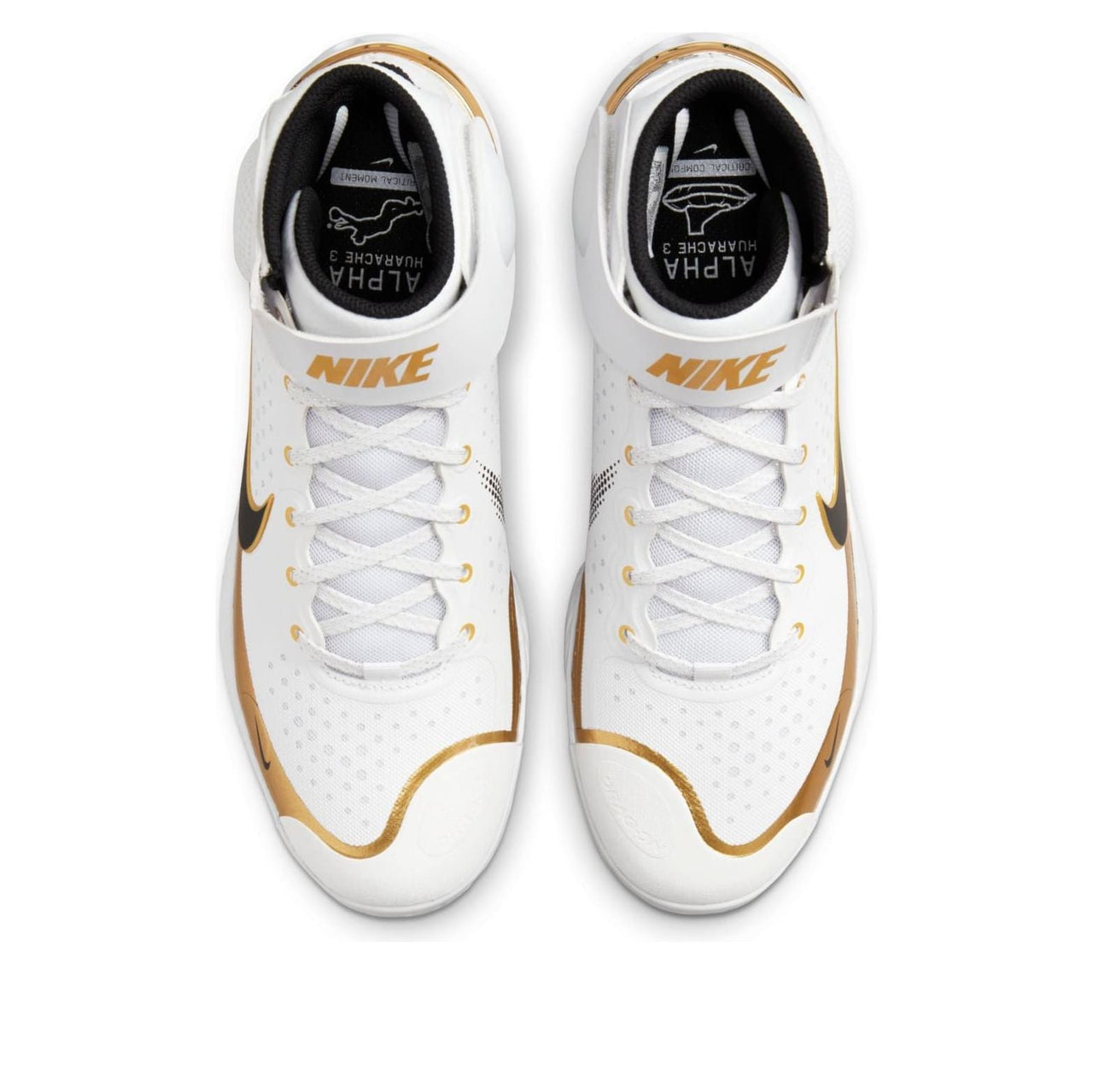 Nike Alpha Huarache Elite 3 Mid 'White Metallic Gold' CV3550-106